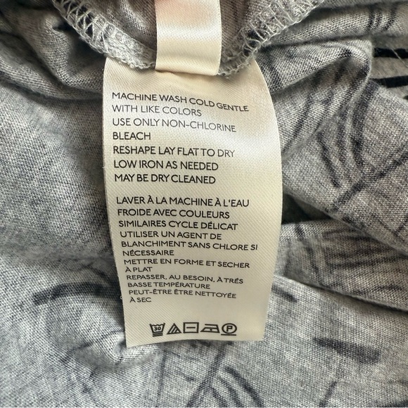 Anthropologie Heather Grey Short Sleeve Tee with Bicycle Print - Picture 6 of 6